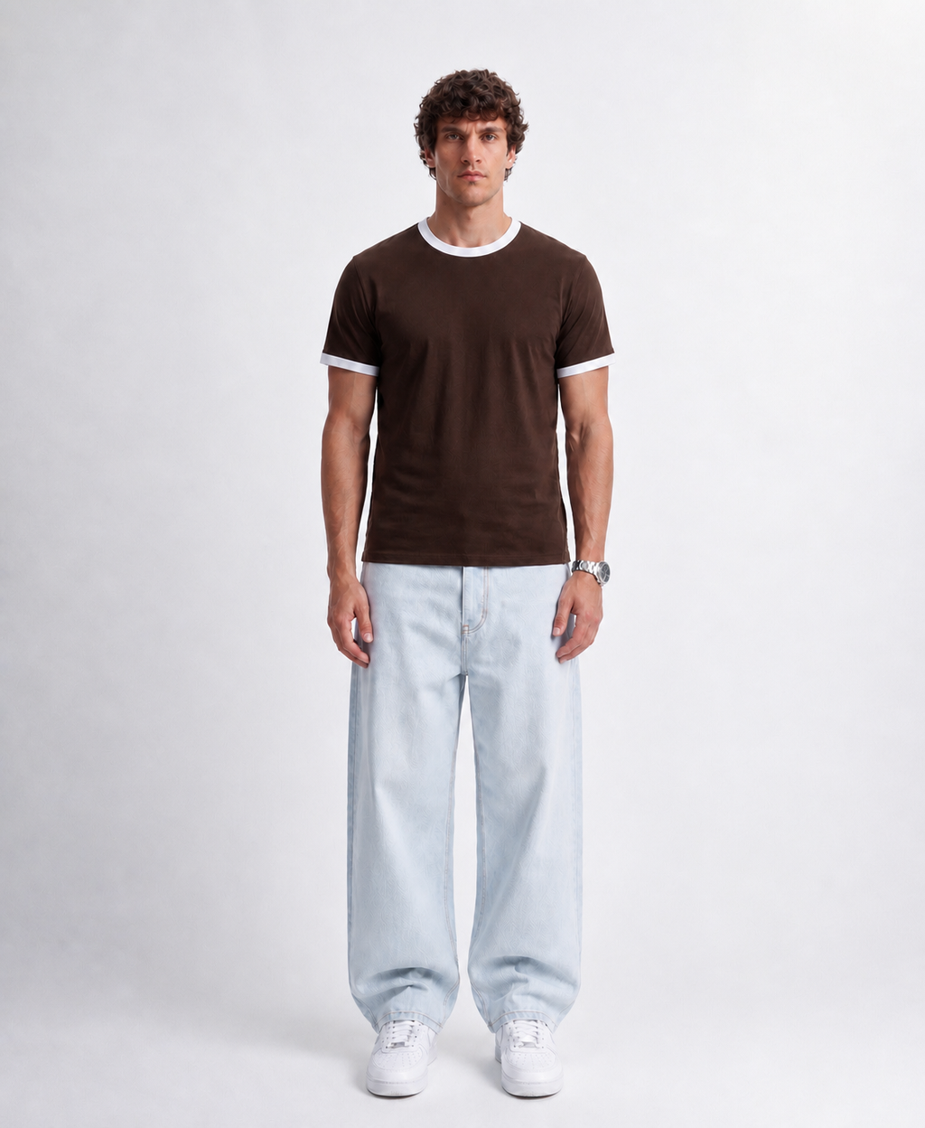 Studio brown Ringer Tee