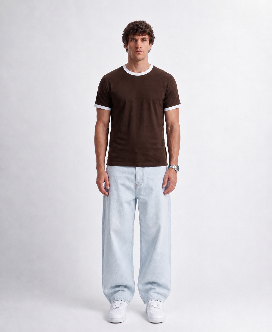 Studio brown Ringer Tee