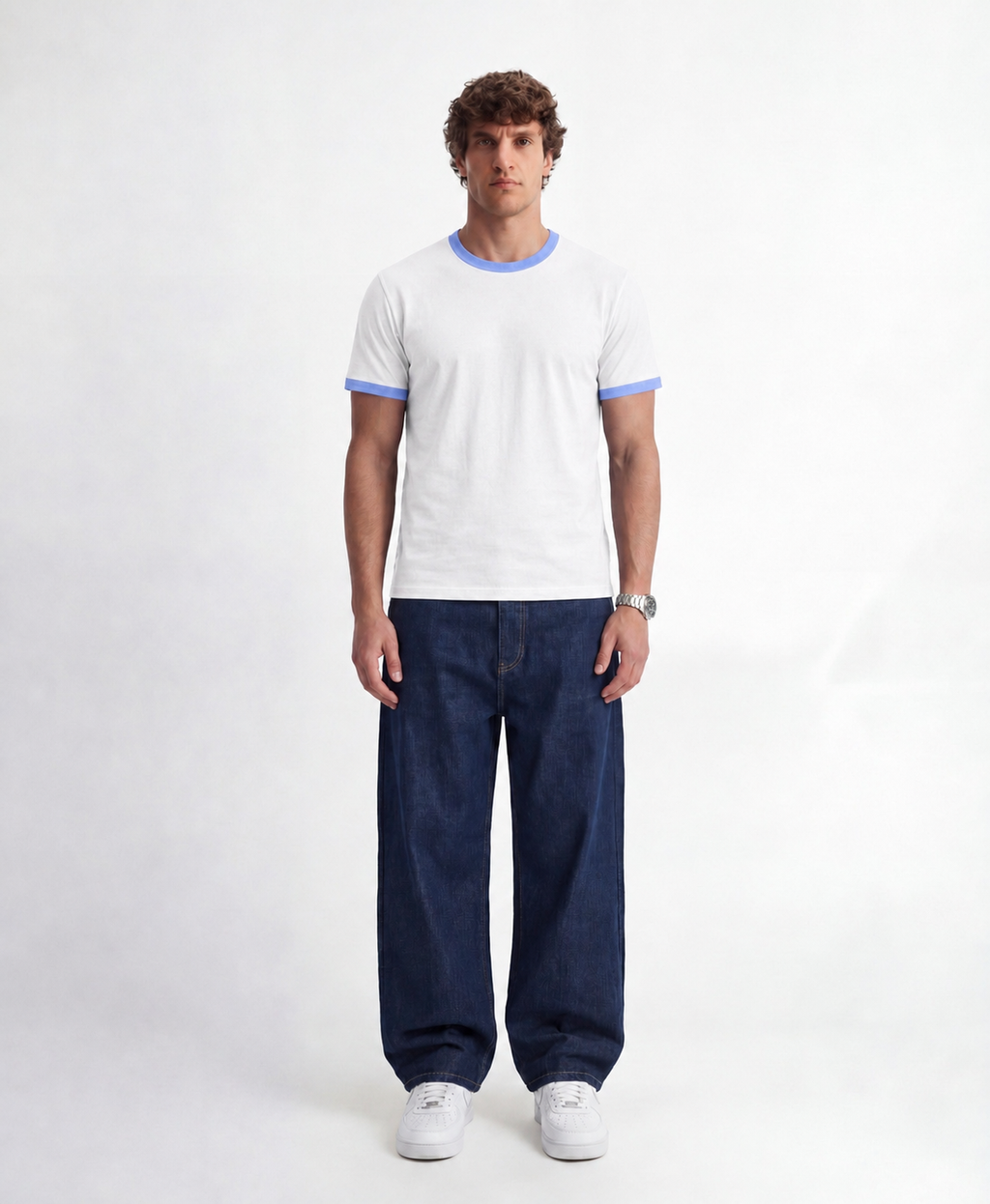 Studio White Ringer Tee