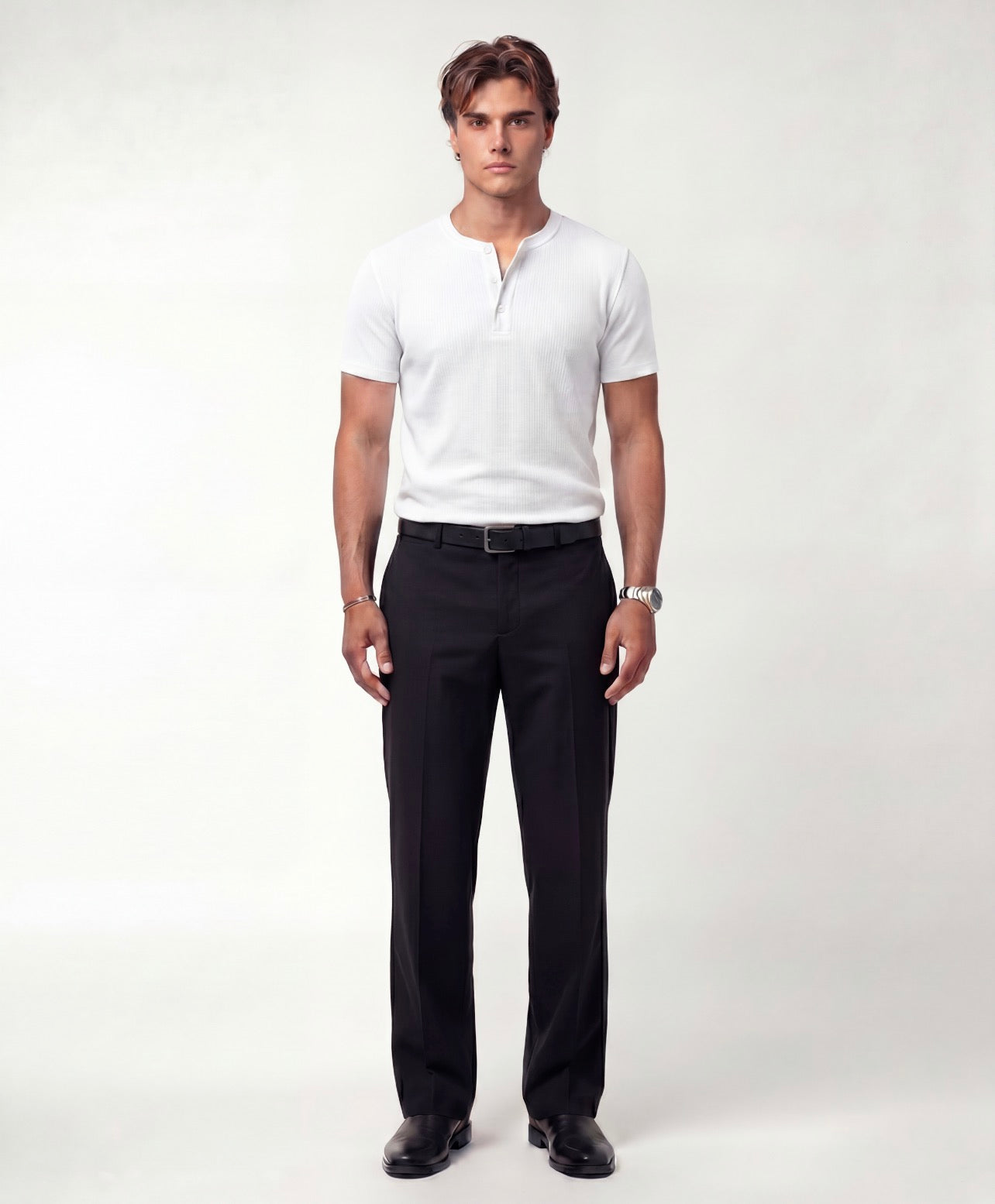 Midnight Black Tailored Trousers