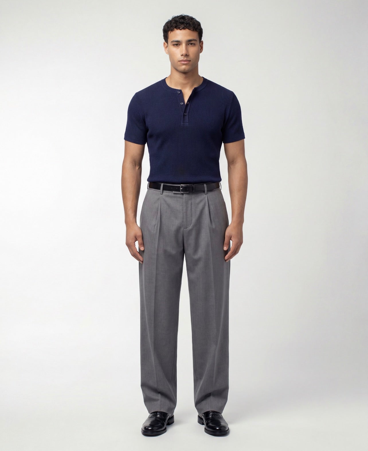 Slate Gray Tailored Trousers