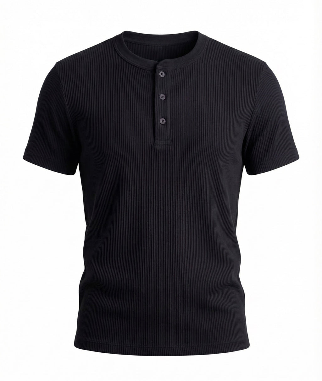 Midnight Black Henley