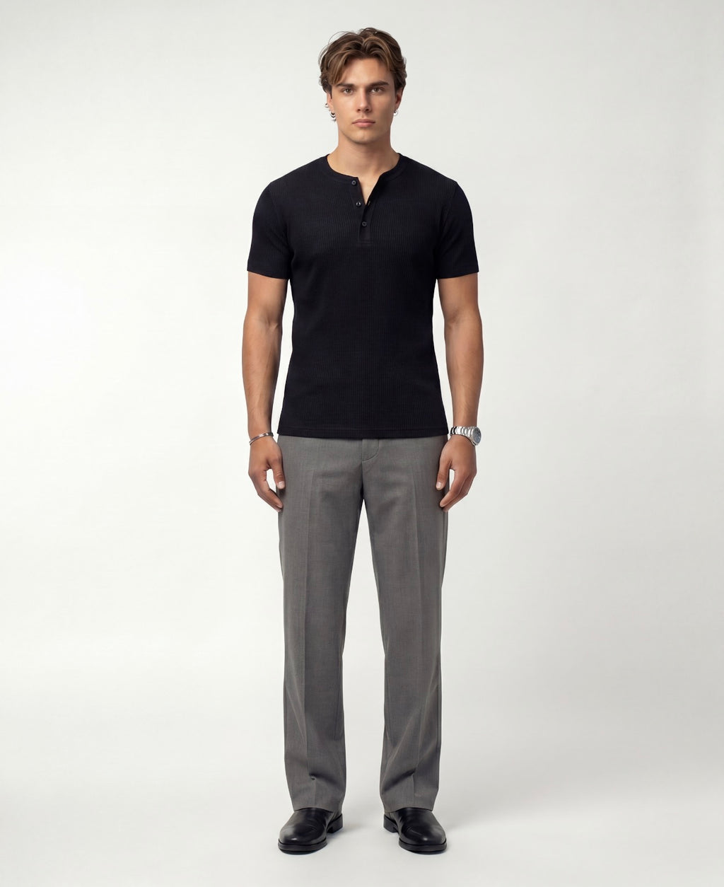 Midnight Black Henley